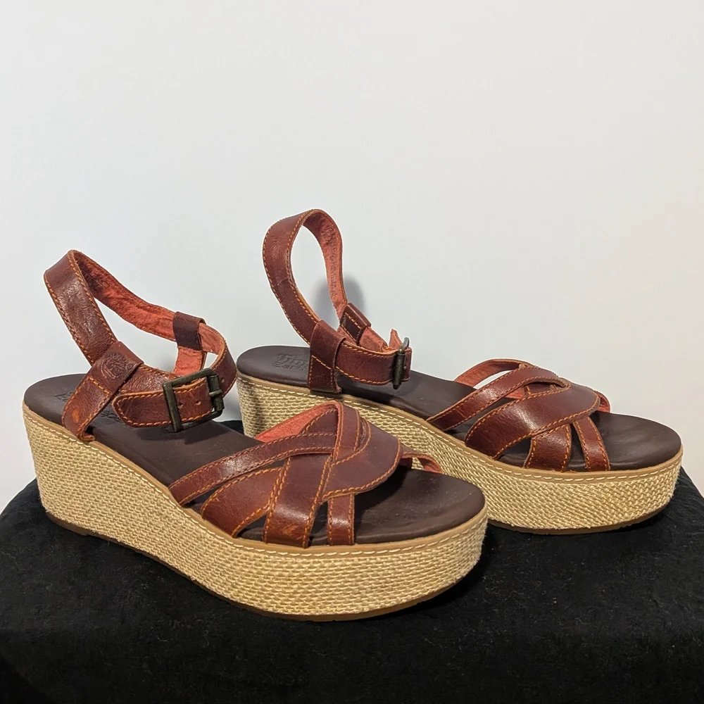 Brown Wedge Sandals